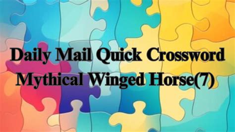 winged horse crossword answer.